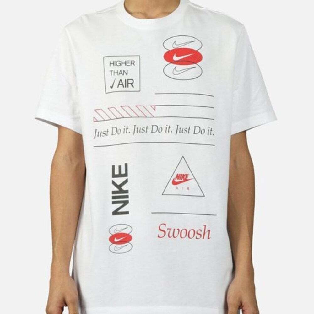 Nike Men's White Graphic T-Shirt Size Medium